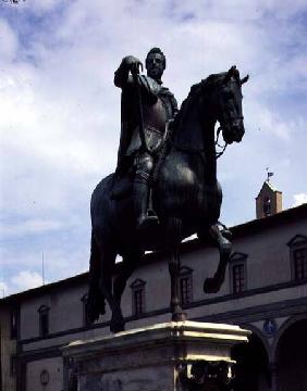 Equestrian Statue of Grand Duke Ferdinand I (c.1123-90) detail showing horse and rider from the side