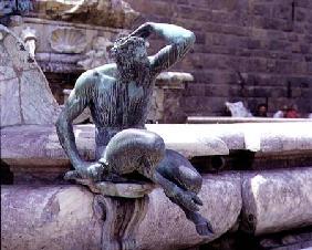 The Fountain of Neptune, detail of a satyr 1560-75
