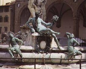 The Fountain of Neptune, detail of three seated figures 1560-75