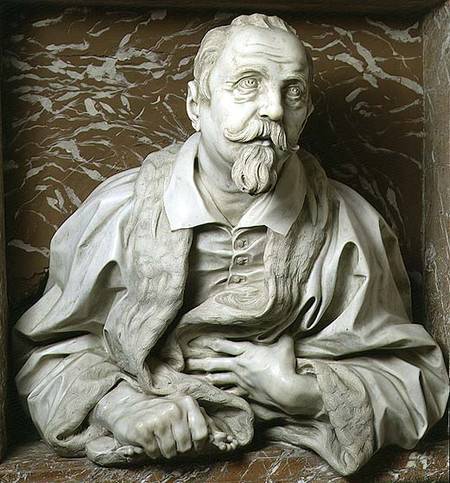 Bust of Gabrielle Fonseca (doctor of Pope Innocent X) from the Fonseca Chapel von Gianlorenzo Bernini