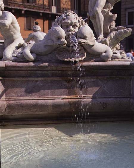 Grotesque mask and dolphins, detail from the Fountain of the Moor von Gianlorenzo  Bernini
