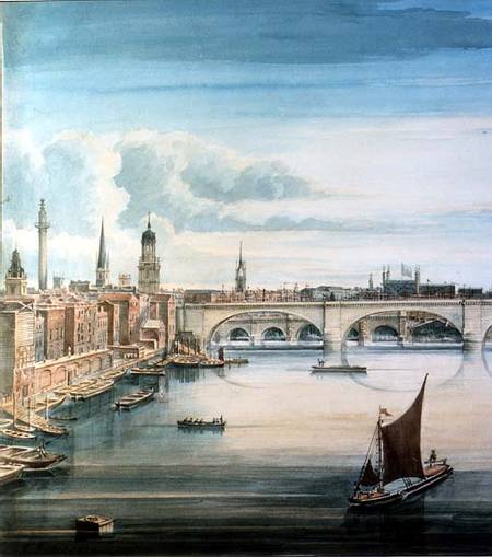 West view of New London Bridge and Old London Bridge von Gideon Yates