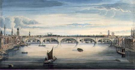 West view of New London Bridge and Old London Bridge von Gideon Yates