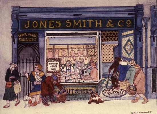 Jones Smith & Co., Butcher''s Shop  von  Gillian  Lawson