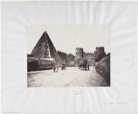 Rom: Via Ostiense mit Cestius-Pyramide und Porta San Paolo