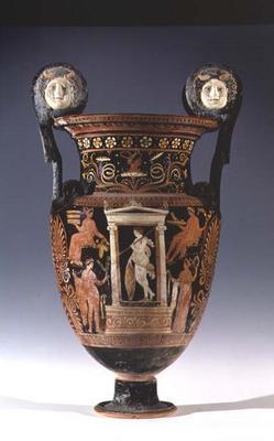 Red and white figure volute krater, Apulian (ceramic) 19th