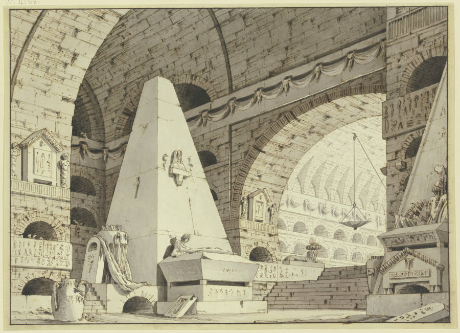 Grabgewölbe mit einer Pyramide von Giorgio Fuentes