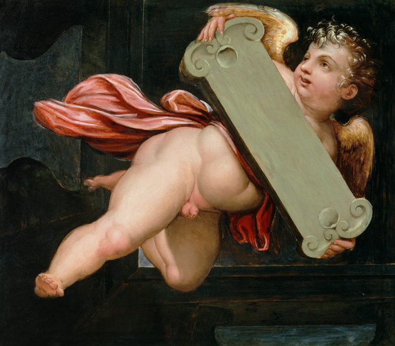 Putto mit Tafel von Giorgio Vasari