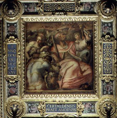 Allegory of the town of Certaldo from the ceiling of the Salone dei Cinquecento von Giorgio Vasari