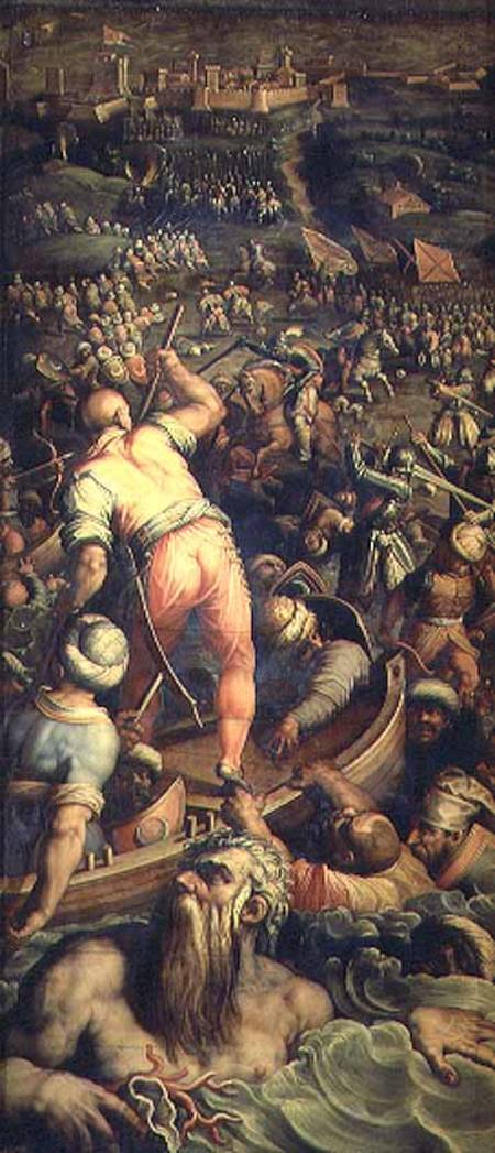 The Defeat of the Turks at Piombino from the ceiling of the Salone dei Cinquecento von Giorgio Vasari