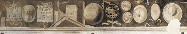 Artes Mechanicae. Fries mit Grisaille-Freske im Casa Pellizzari von Giorgione