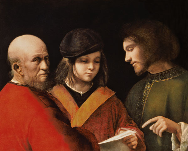 Die drei Lebensalter des Mannes von Giorgione (eigentl. Giorgio Barbarelli oder da Castelfranco)