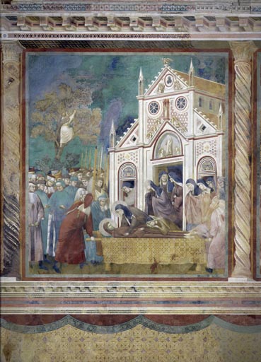 Die Klarissen nehmen Abschied von dem toten hl. Franziskus von Giotto (di Bondone)