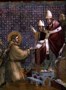 Die Bestaetigung der Ordensregel des hl. Franziskus durch Papst Innozenz III. 1295