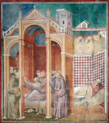 The Vision of Brother Agostino and the Bishop of Assisi von Giotto (di Bondone)
