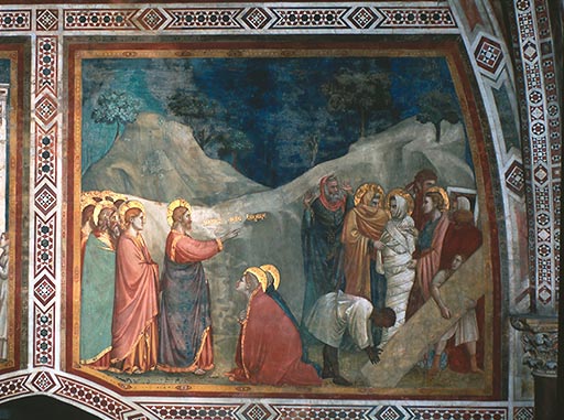 Die Auferweckung des Lazarus von Giotto (Schule)