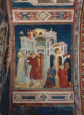 Der hl. Nikolaus errettet die drei unschuldig zum Tode verurteilten Ritter Nepotianus, Ursus und Api 1300