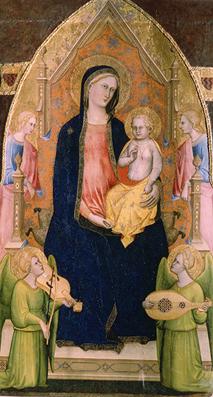 Madonna auf dem Thron mit Engeln  1365/1370