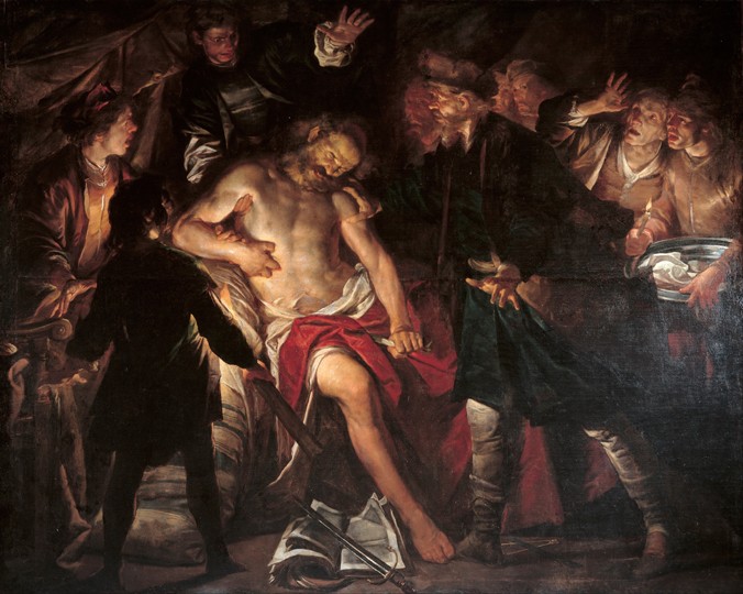 Der Tod von Cato von Giovacchino Assereto