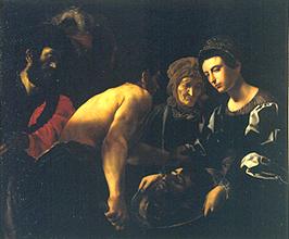 Salome erhält das Haupt Johannes des Täufers.