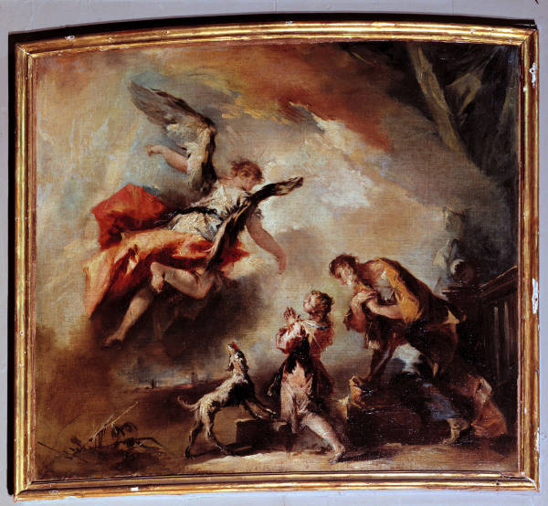 G.A.Guardi, Engel verlaesst Tobias von Giovanni Antonio Guardi