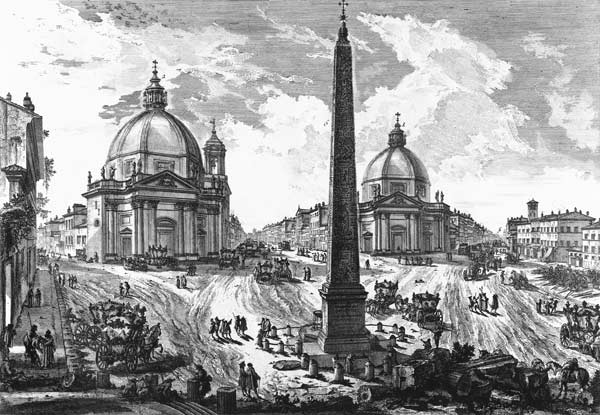 Veduta della Piazza del Popolo, c.1750 von Giovanni Battista Piranesi