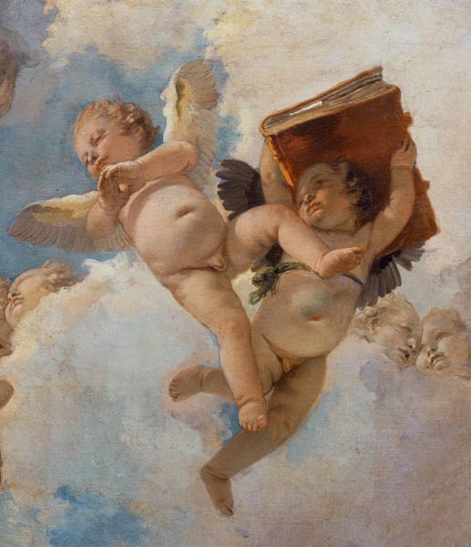 Engel mit Buch von Giovanni Battista Tiepolo