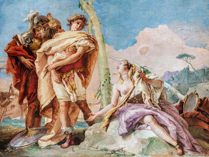 Rinaldo Abandoning Armida from 'Gerusalemme Liberata' by Torquato Tasso (1544-95) 1757 von Giovanni Battista Tiepolo