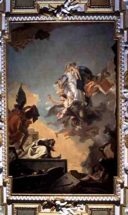 The Virgin of Carmel Giving the Scapula to the Blessed Simon Stock von Giovanni Battista Tiepolo