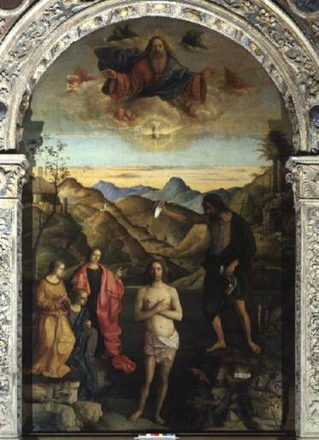 Baptism of Christ, St. John Altarpiece von Giovanni Bellini