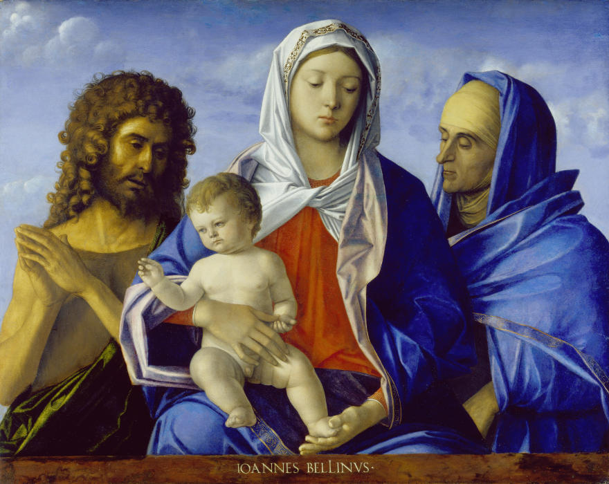 Madonna mit Kind, Johannes dem Täufer und der heiligen Elisabeth von Giovanni Bellini