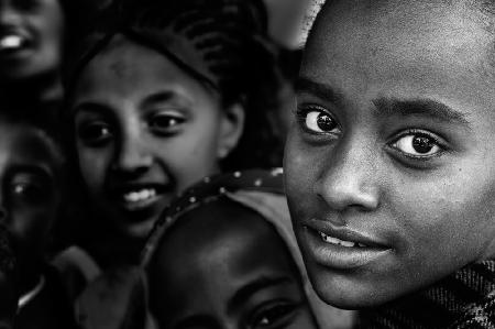 Augen von Kindern in Addis