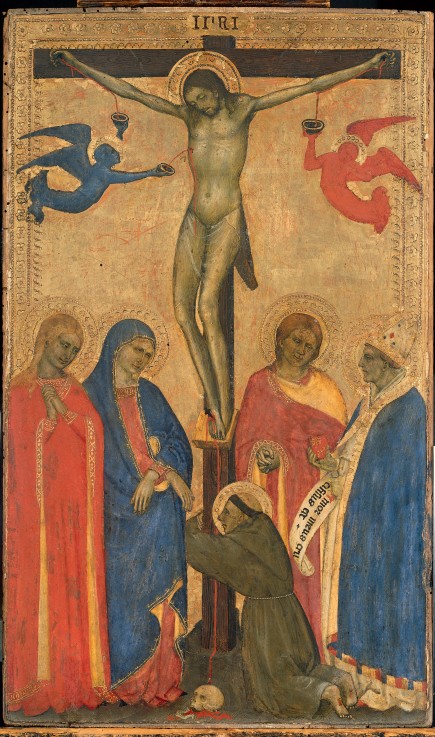 Die Kreuzigung Christi mit Heiligen von Giovanni da Milano