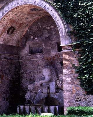 Fountain grotto incorporating an Annone Elephant, mascot of the court of Leo X, presented to Cardina von Giovanni da Udine