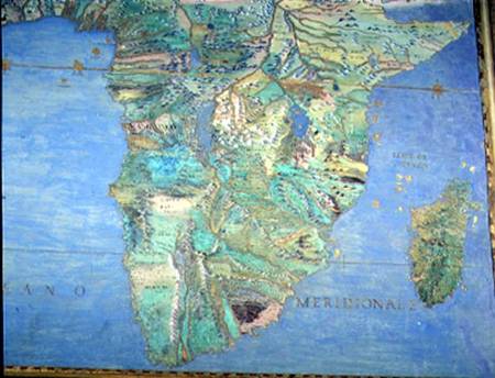 Map of Sixteenth Century India from the 'Sala del Mappamondo' (Hall of the World Maps) von Giovanni de' Vecchi