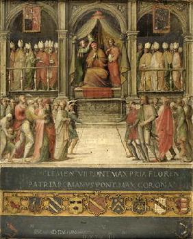 Coronation of Pope Paul II (1417-71) 1534 (oil on panel) 16th
