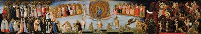 The Last Judgement, predella panel depicting Heaven and Hell 1460-65