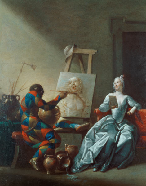The Harlequin Painter von Giovanni Domenico Ferretti