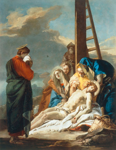 Christi Beweinung unter von Giovanni Domenico Tiepolo