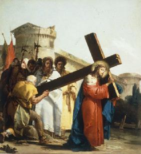 Simon von Kyrene hilft Christus das Kreuz zu tragen 1749