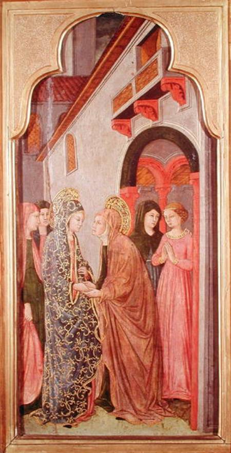 The Visitation, from an altarpiece depicting scenes from the life of the Virgin von Giovanni Francesco  da Rimini