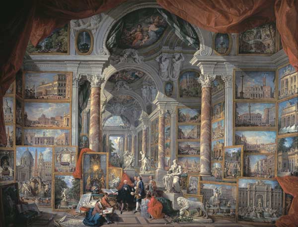 Gallerie der Ansichten des modernen Roms von Giovanni Paolo Pannini