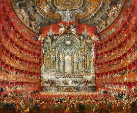 Musikfest, gegeben vom Kardinal de La Rochefoucauld im Teatro Argentina in Rom am 15. Juli 1747 anla 1747