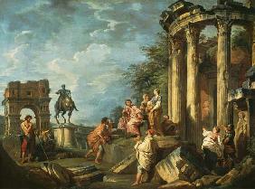 Peasants Amongst Roman Ruins 1743