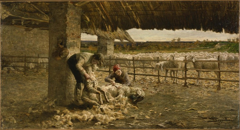 Die Schafschur von Giovanni Segantini