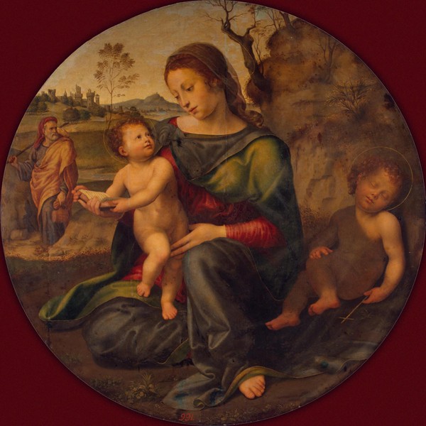 Die Heilige Familie mit dem Johannesknaben von Giuliano Bugiardini