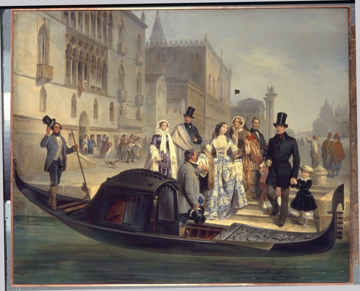 Die Tolstoi-Familie in Venedig von Giulio Carlini