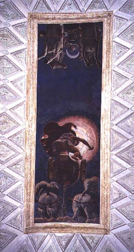 Apollo driving the Chariot of the Sun, ceiling decoration in the Camera del Sole von Giulio Romano