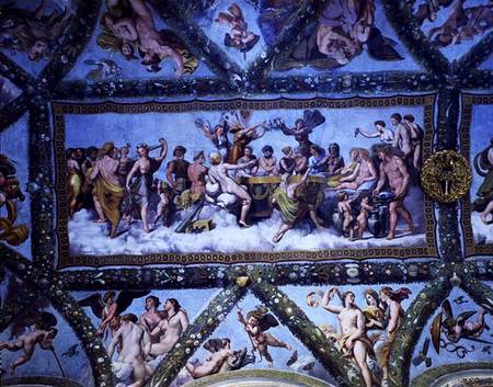 The Marriage of Cupid and Psyche, from the ceiling of the 'Loggia of Cupid and Psyche' von Giulio Romano