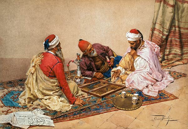 Araber spielen Back-Gammon von Giulio Rosati